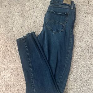 Abercrombie & Fitch Dark Blue Straight Leg Jeans